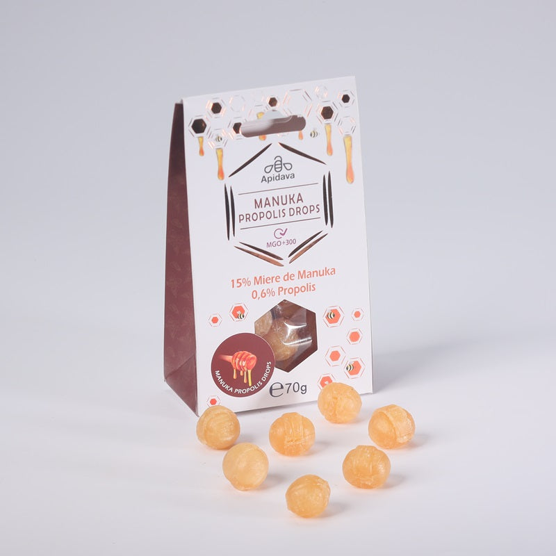 Dropsuri miere manuka propolis 70gr - Apidava