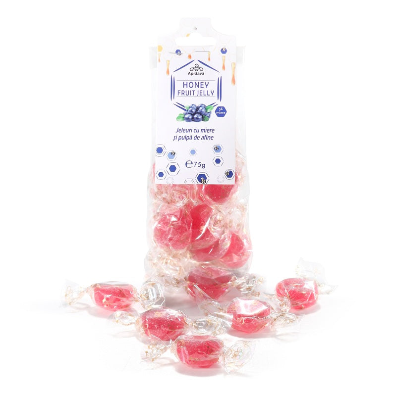 Jeleuri miere pulpa afine 75gr - Apidava