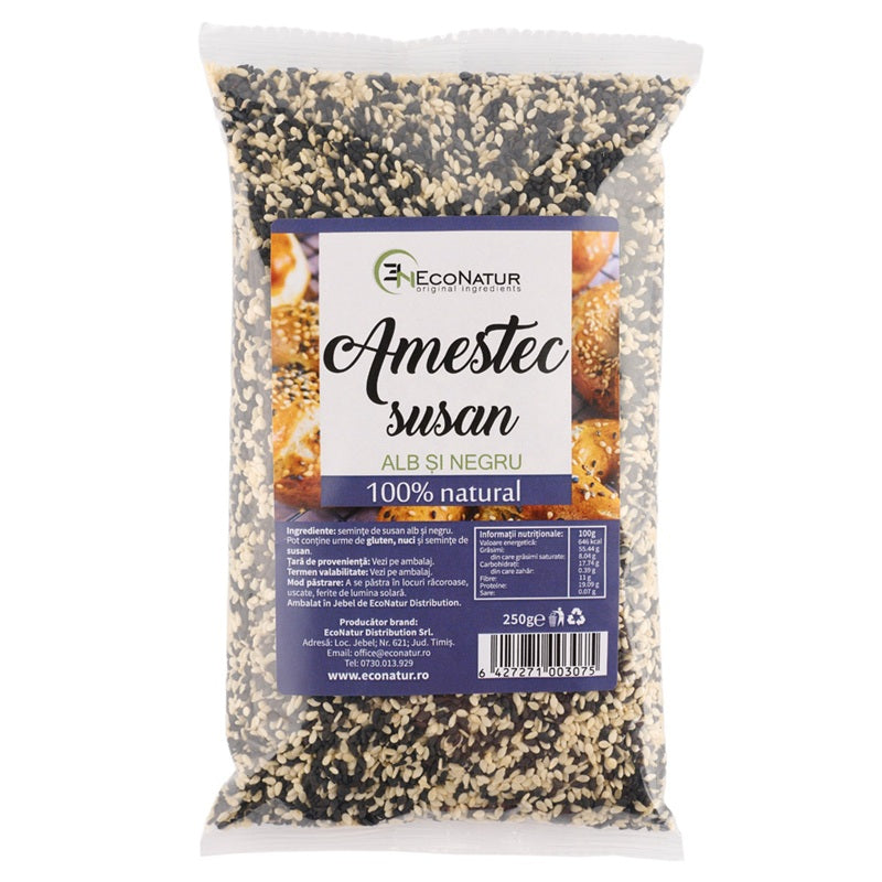 Amestec susan alb negru 250gr - Eco Natur