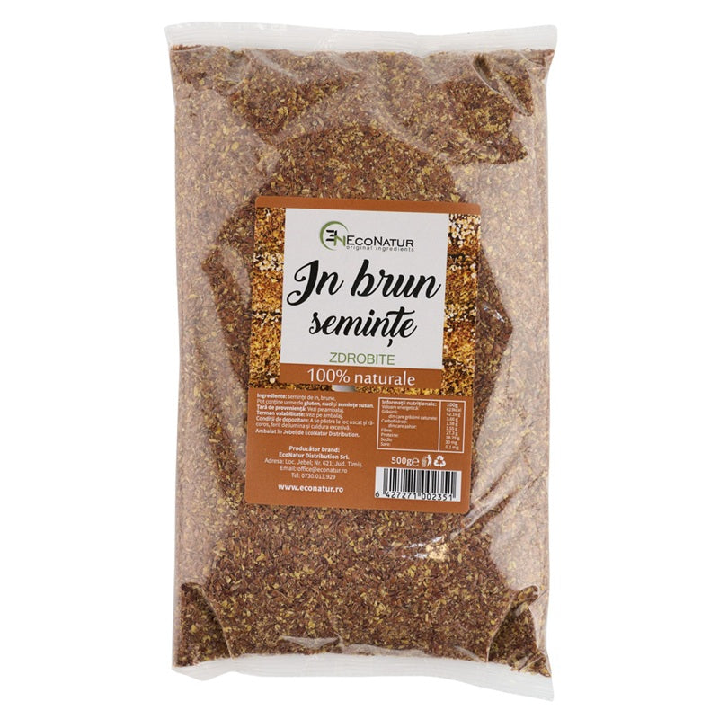 Seminte in brun zdrobite 500gr - Eco Natur