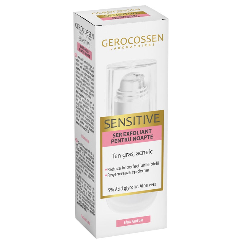 Ser exfoliant noapte ten gras acneic 30ml - Gerocossen
