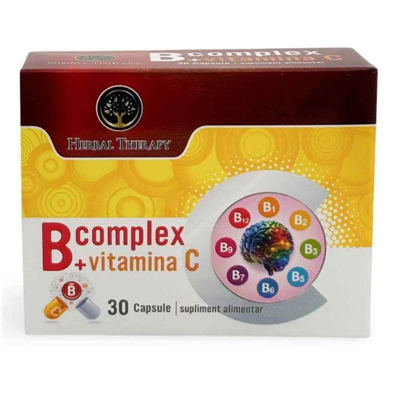 B complex + vitamina c 30cps - Herbal Therapy Laboratories