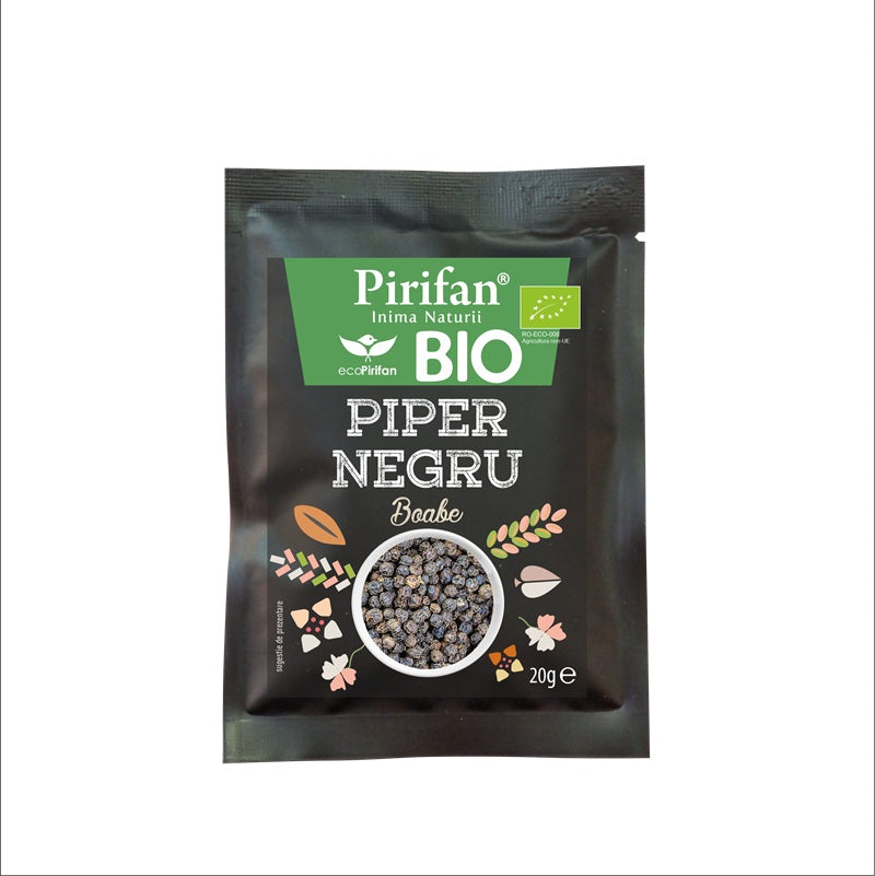 Piper negru boabe bio 20gr - Pirifan