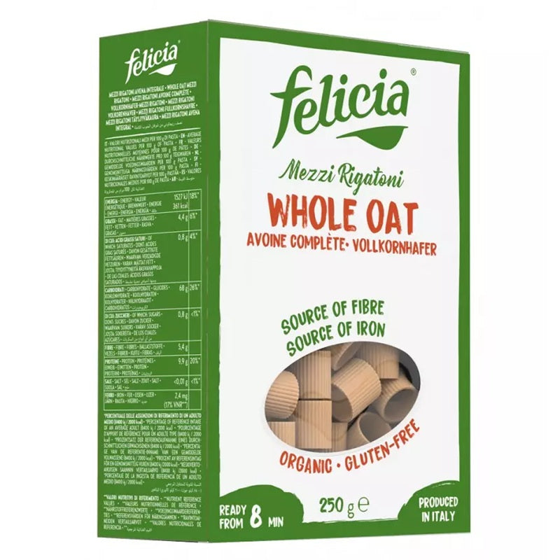 Mezzi rigatoni eco din faina integrala ovaz 250gr - Pronat