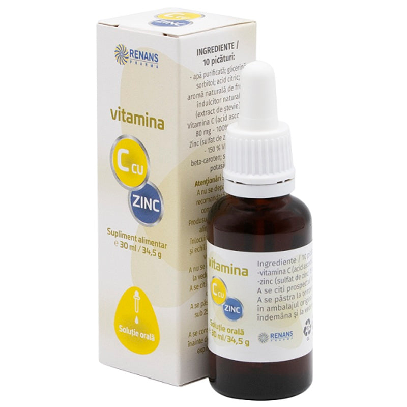 Vitamina c cu zinc 30ml - Renans Pharma