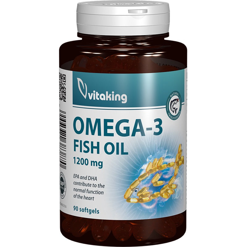 Omega 3 ulei peste 1200mg 90cps gelatinoase moi - Vitaking