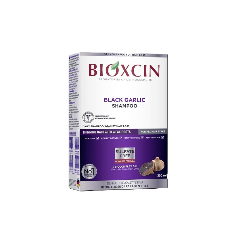 Șampon cu usturoi negru (300 ml) – Bioxcin - Anticădere