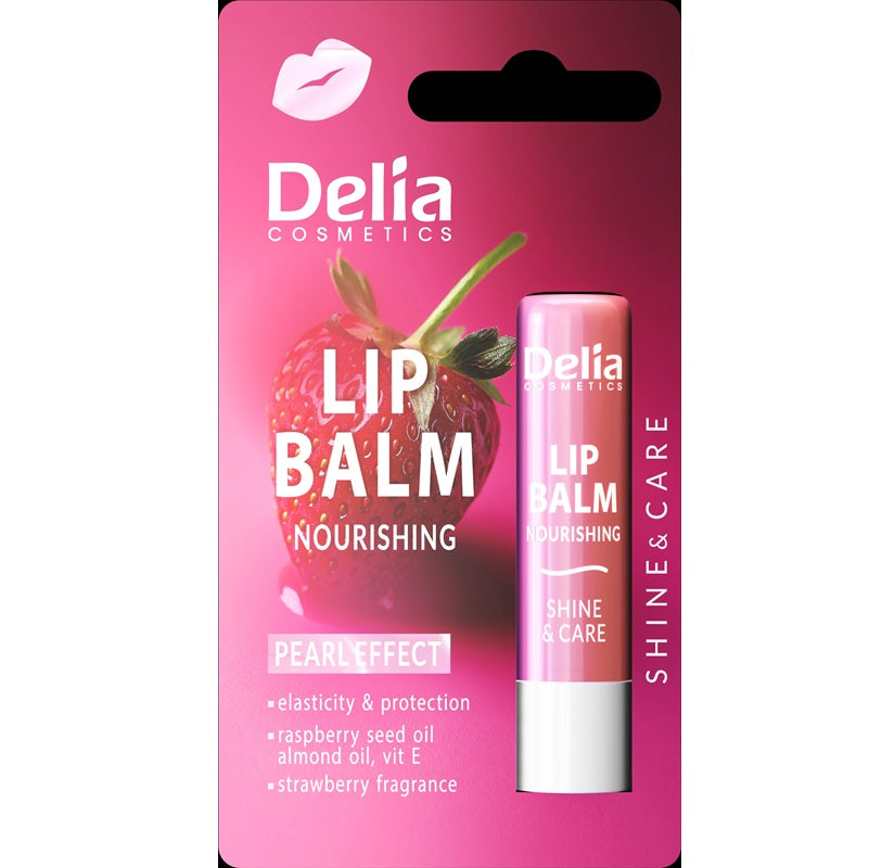 Balsam de buze nutritiv căpșuni (4,8 g) – Delia Cosmetics