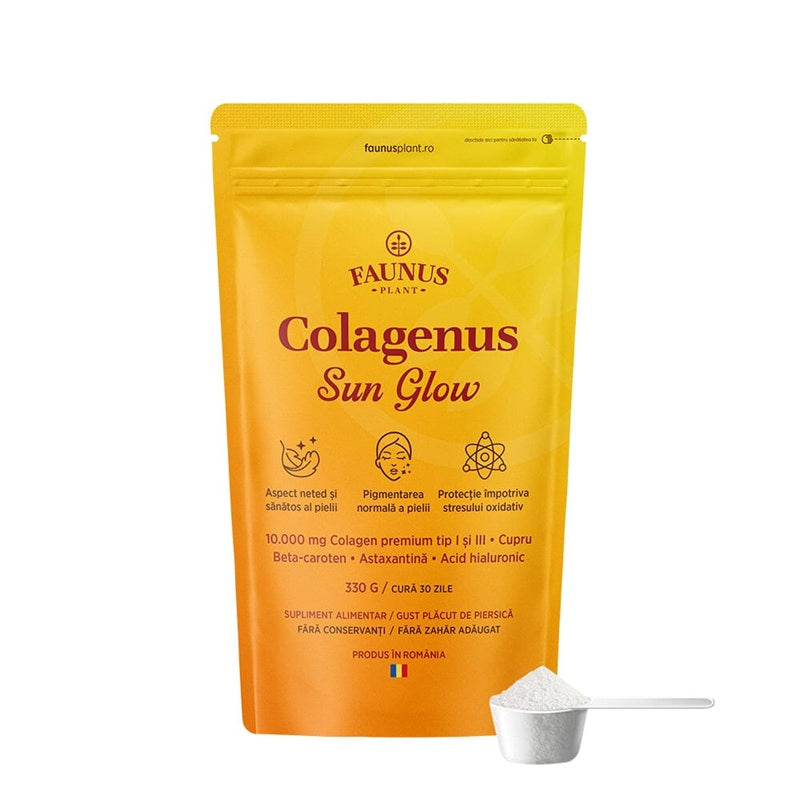 Colagenus Sun Glow pentru Bronz și Piele, 330g – FAUNUS PLANT