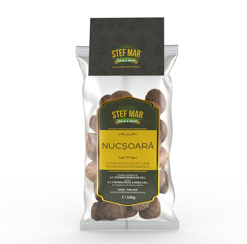 Nucșoară boabe (100 g) – Stef Mar - Aromă caldă