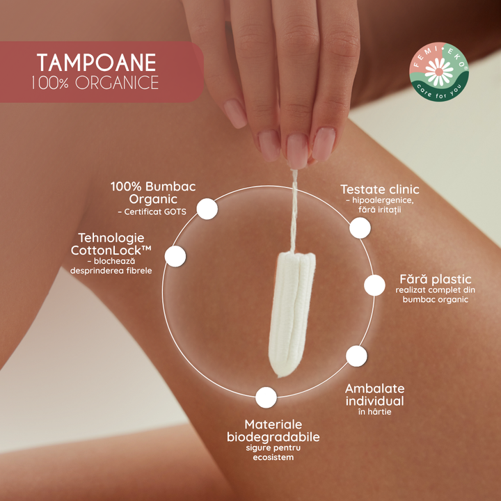 Tampoane organice Super 16 buc - FemiEko