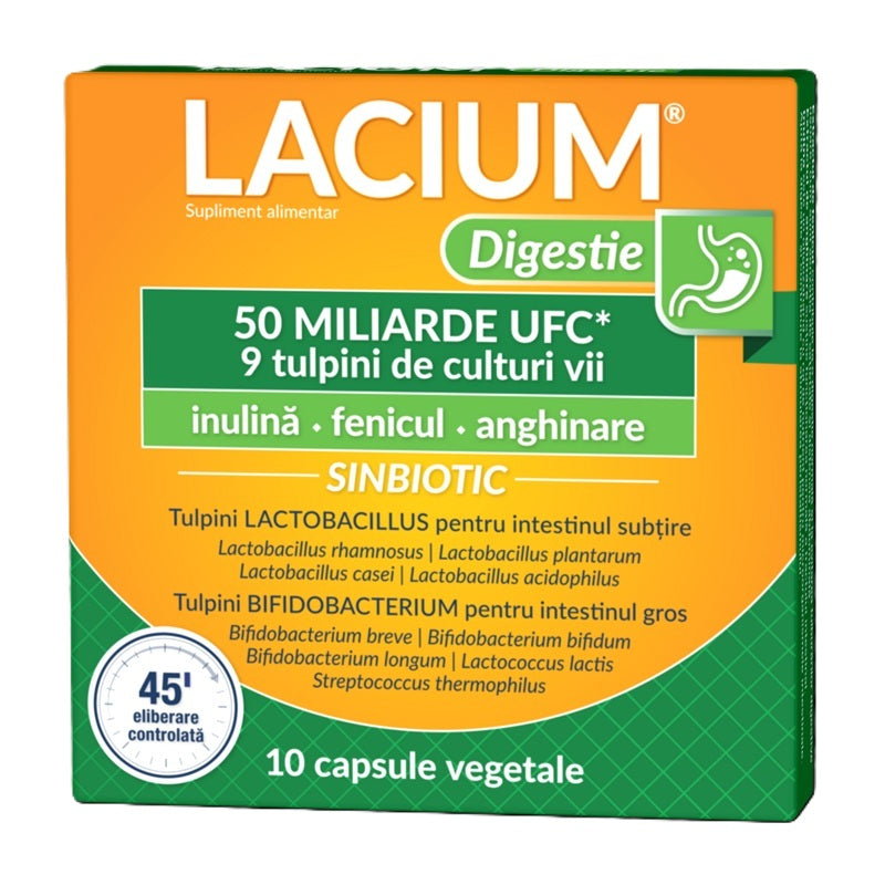 Lacium Digestie 50 miliarde UFC (10 capsule) – Zdrovit