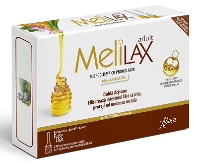 Melilax Adult microclismă 6 x 10 g – Aboca - Evacuare ușoară