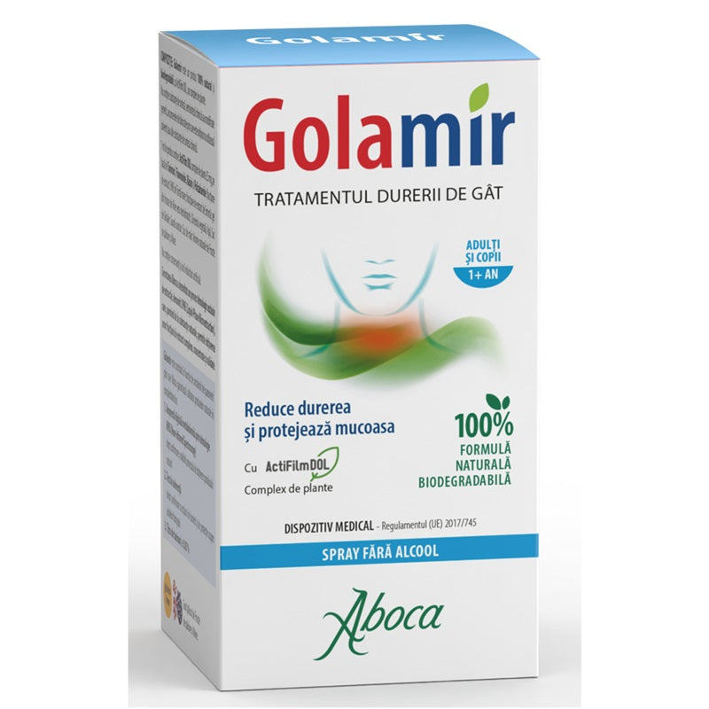 Golamir 2act spray gat adulti&copii fara alcool 30ml - Aboca