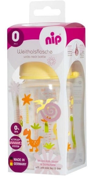 Biberon tetina silicon ortodontica unisex debit mediu +0luni 260ml - Abi Solutions