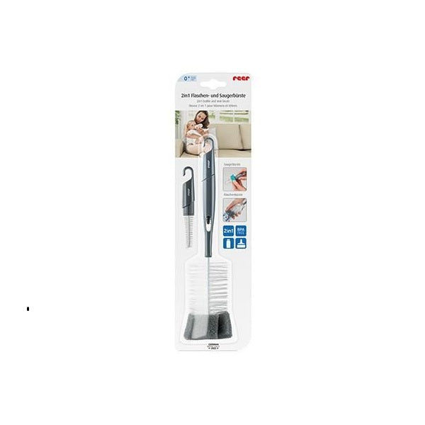Perie 2 in 1 pentru biberoane si tetine, +0 luni - Abi Solutions