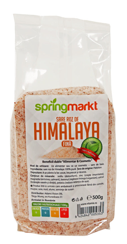 Sare roz de himalaya fina 500gr - Springmarkt