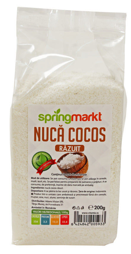 Nuca cocos razuit 200gr - Springmarkt