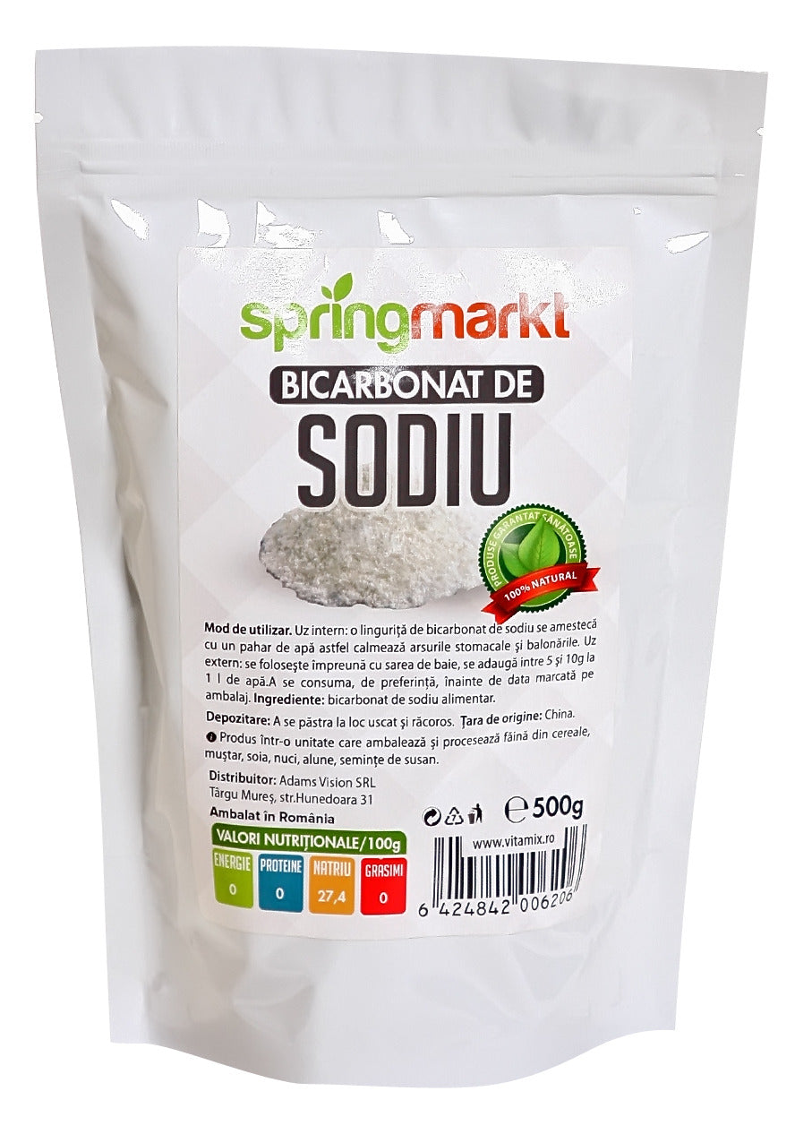 Bicarbonat de sodiu alimentar 500gr - Springmarkt