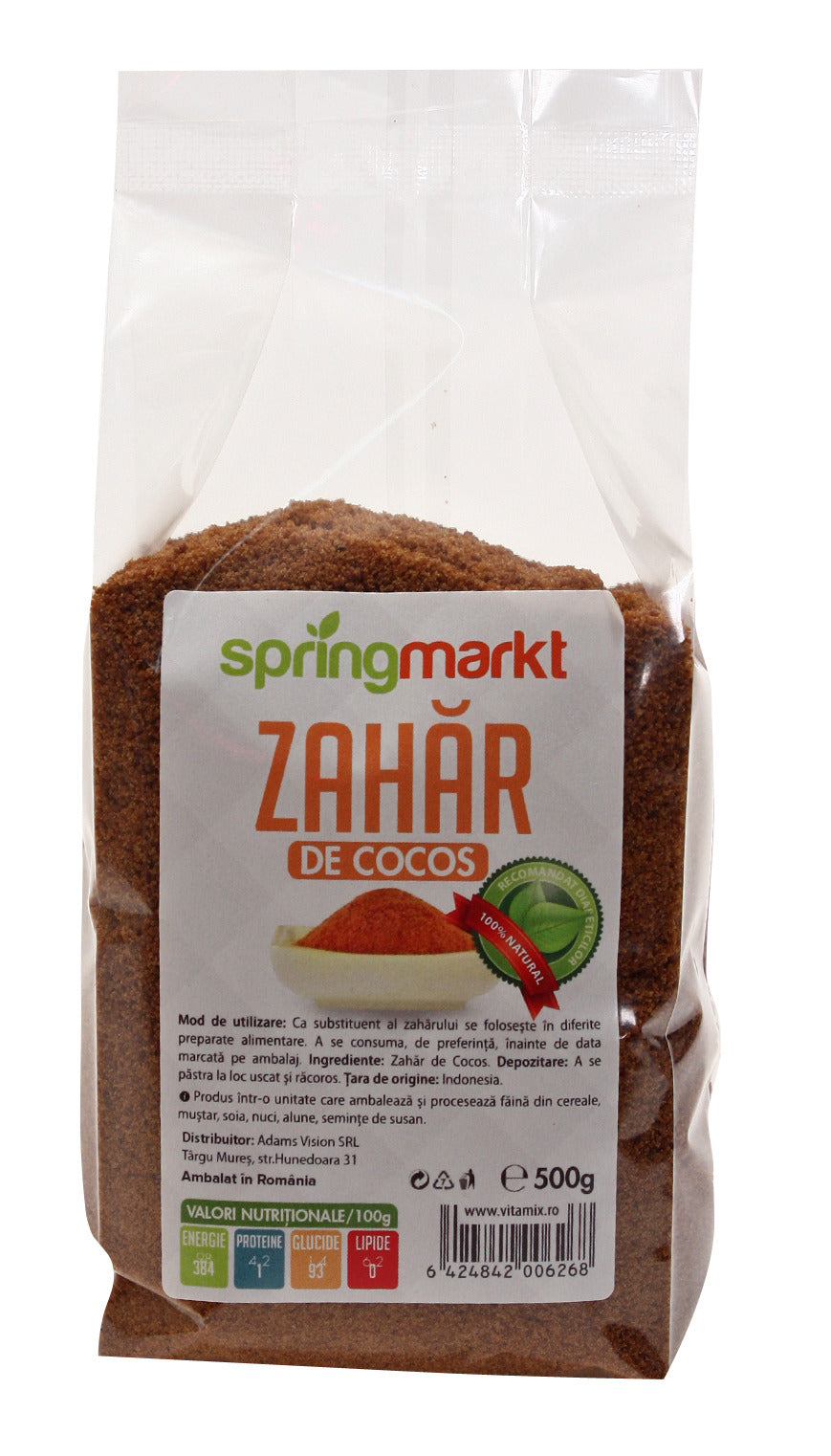 Zahar de cocos, 500 gr-ADAM.00463