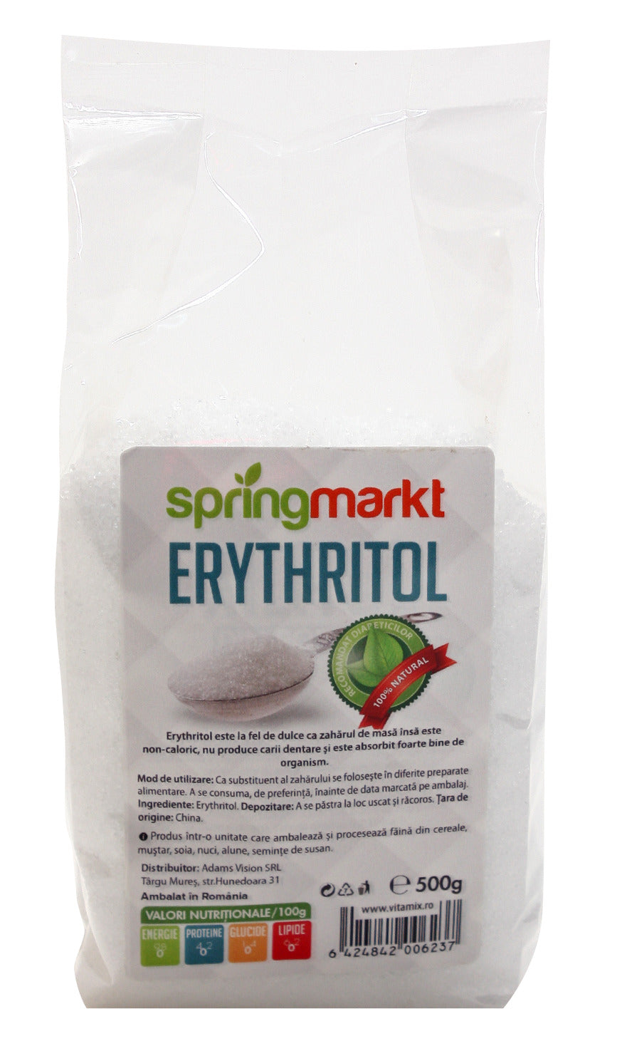 Erythritol 500gr - Springmarkt