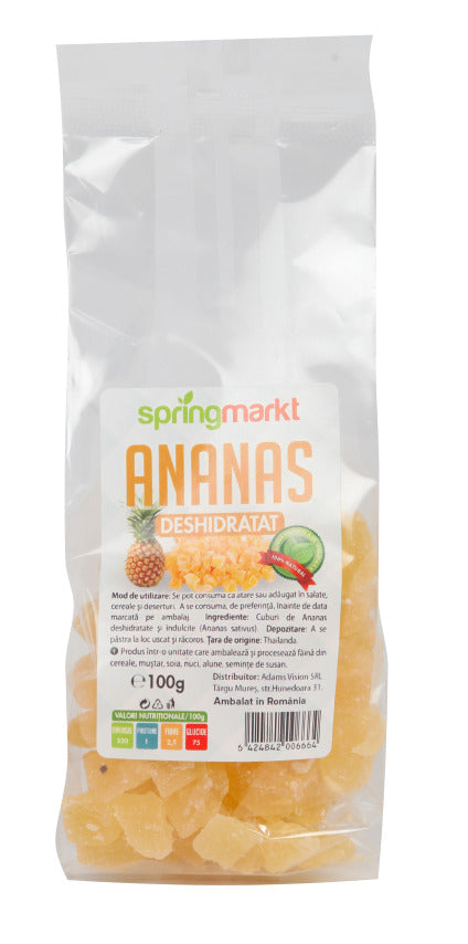 Ananas deshidratat 100gr - Springmarkt