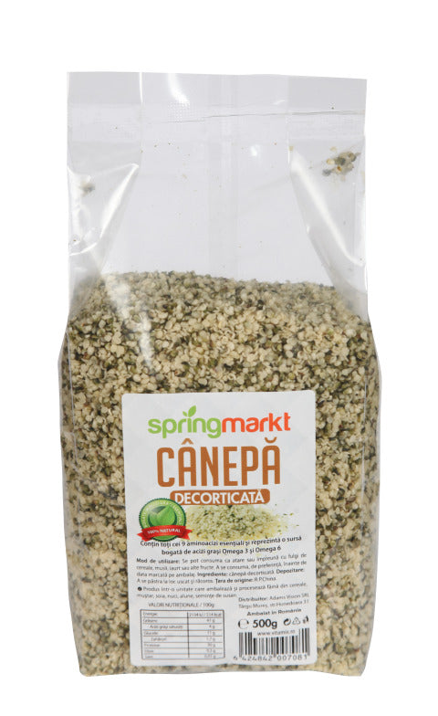Seminte de canepa decorticate, 500 gr-ADAM.00600