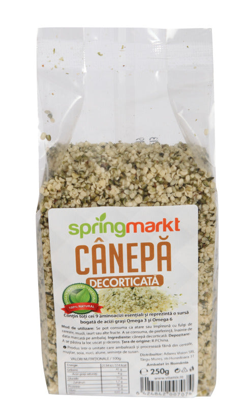Seminte de canepa decorticate, 250 gr-ADAM.00601