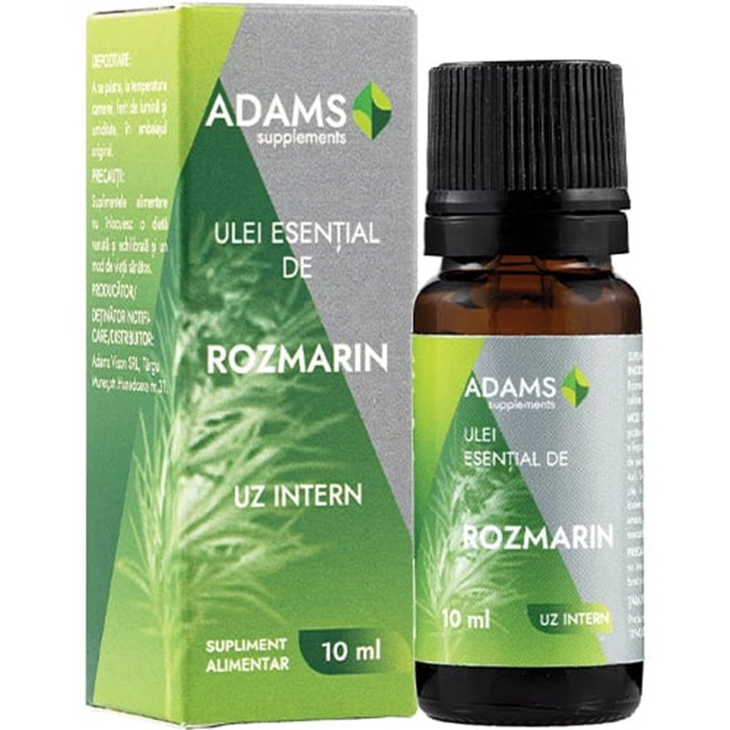 Ulei esential de rozmarin 10ml (uz intern) - Adams Vision