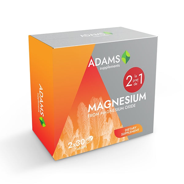 Magneziu 375mg 2*30cpr pch - Adams Vision