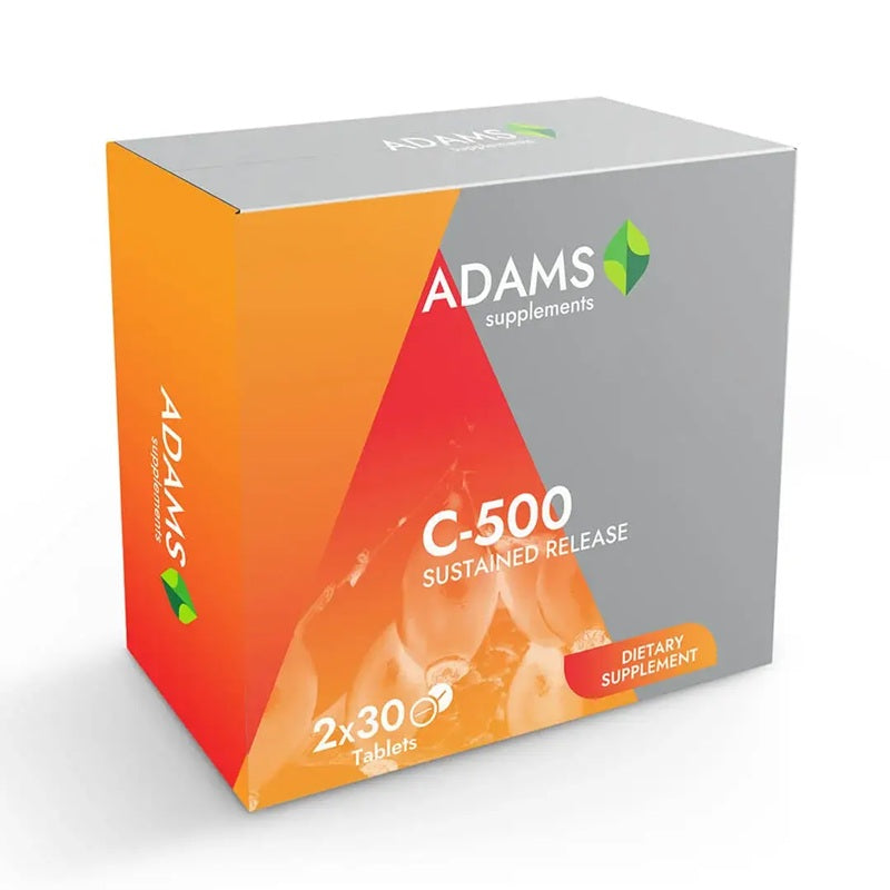 Vitamina c-500mg macese 2*30cpr filmate pch - Adams Vision