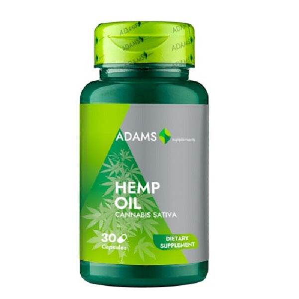 Hemp oil (ulei de canepa) 1000mg 30cps vegetale - Adams Vision