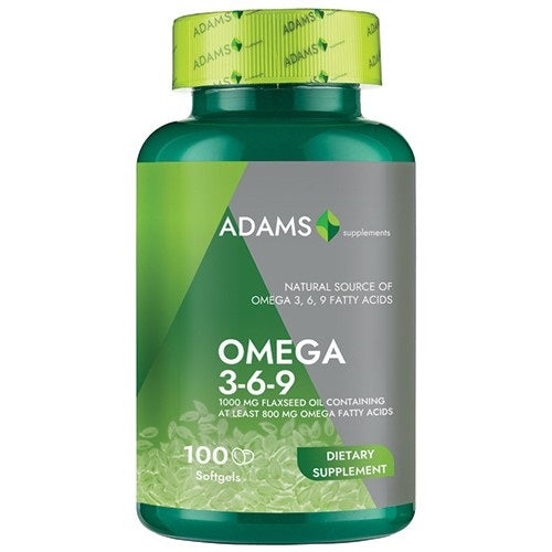 Omega 3-6-9 100cps gelatinoase moi - Adams Vision