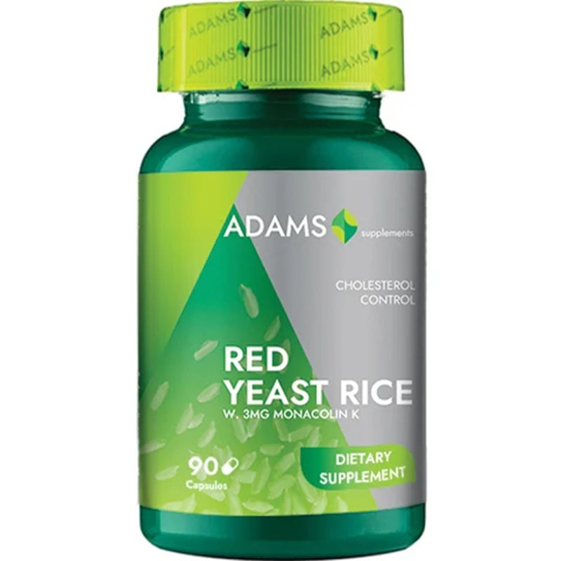 Drojdie de orez rosu 600mg 90cps vegetale - Adams Vision