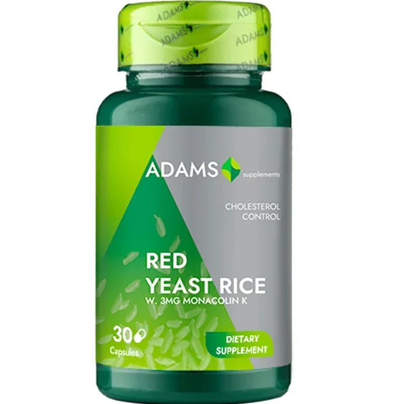 Drojdie de orez rosu 600mg 30cps vegetale - Adams Vision