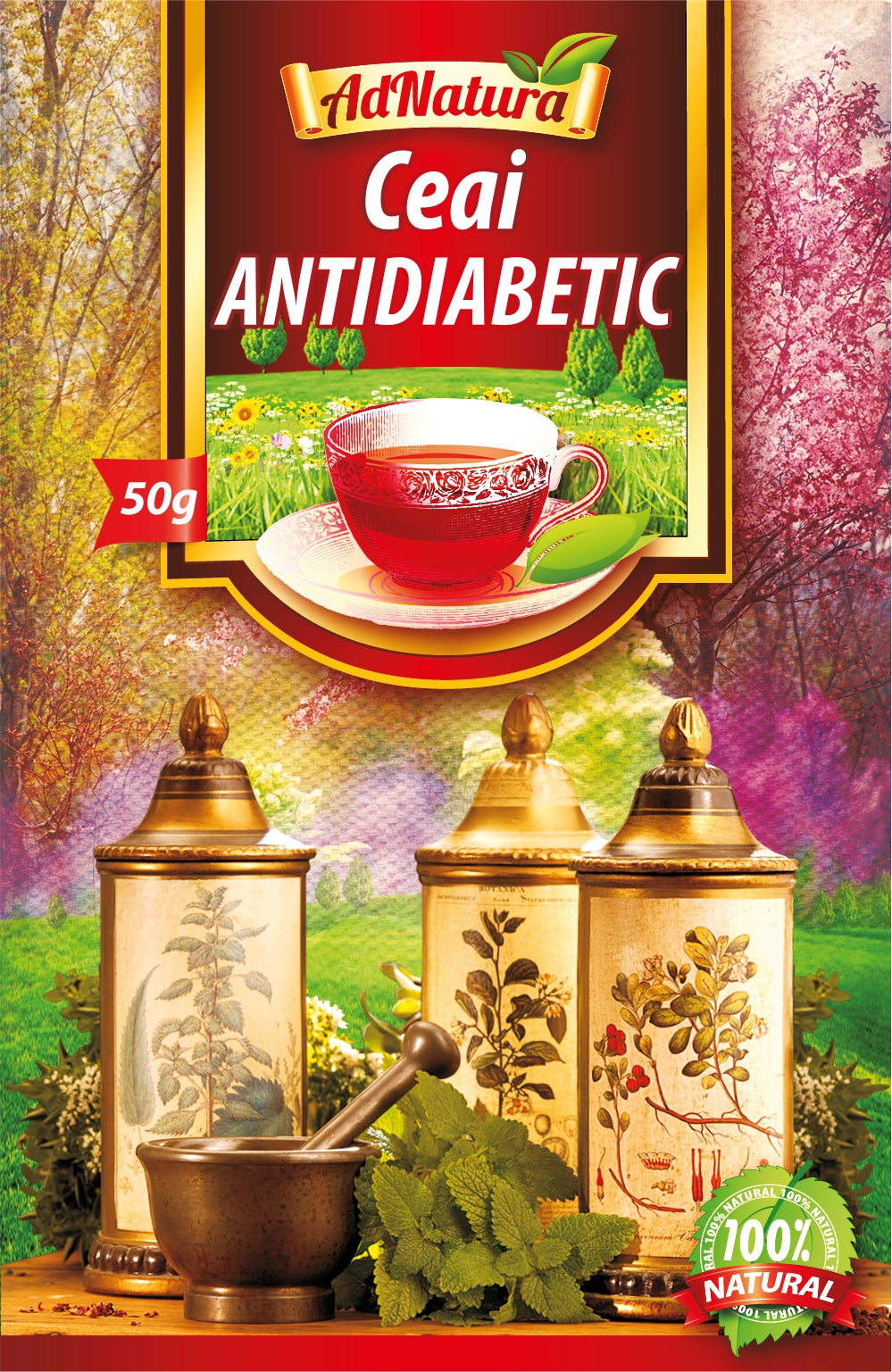 Ceai antidiabetic 50gr - Adserv