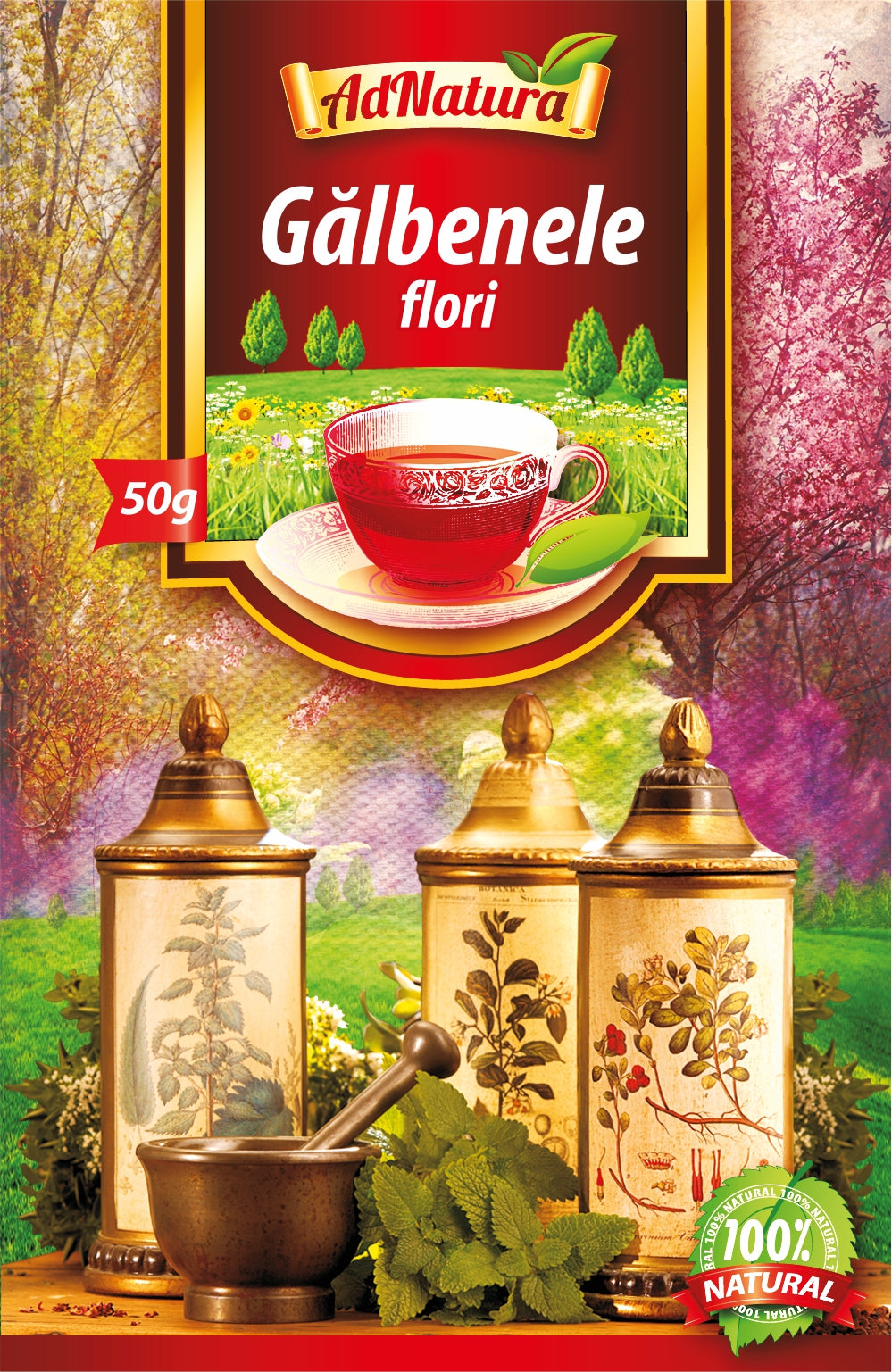 Ceai de galbenele flori 50gr - Adserv