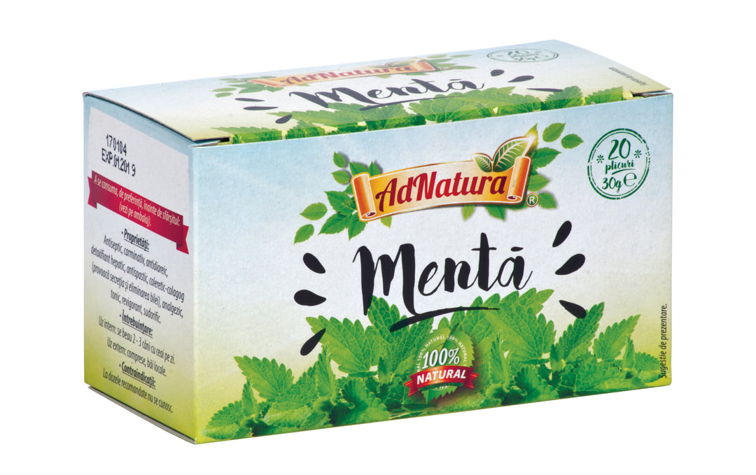 Ceai de menta frunze 1,5gr*20dz - Adserv