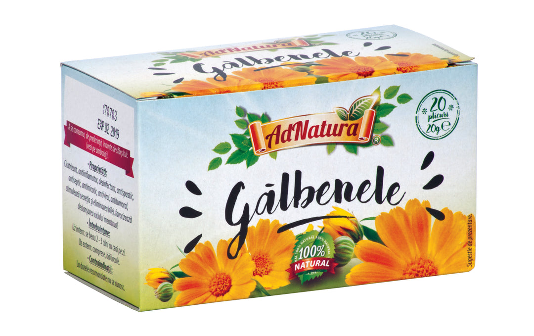 Ceai de galbenele flori 1,5gr*20dz - Adserv
