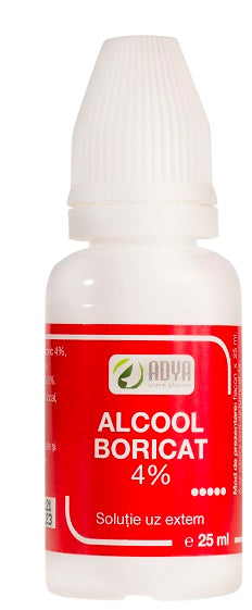 Alcool boricat 4%  25ml - Adya Green Pharma