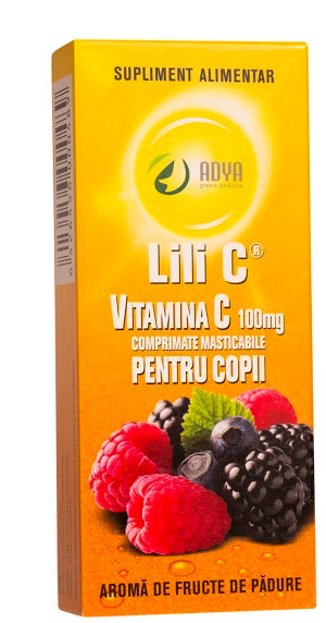 Vitamina c fr.padure copii 100mg 30cpr - Adya Green Pharma