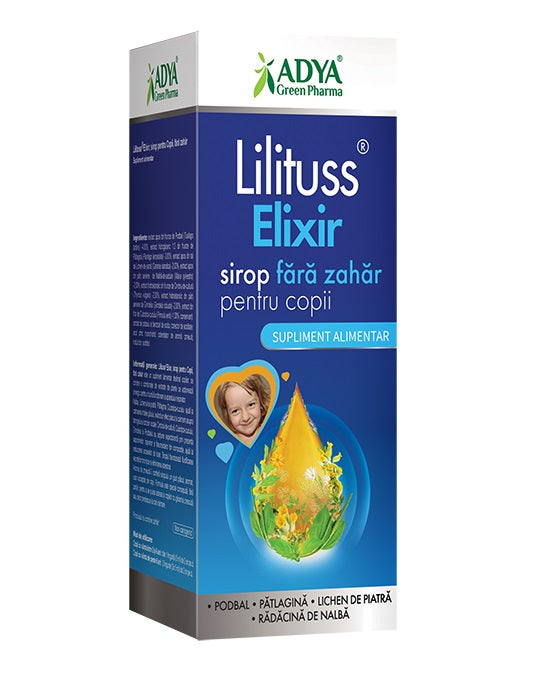 Lilituss elixir sirop fara zahar pentru copii 180ml - Adya Green Pharma