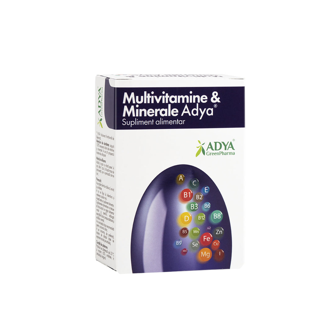 Multivitamine & minerale 30cps gelatinoase moi - Adya Green Pharma
