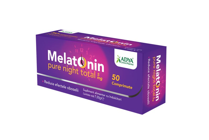 Melatonin pure night total 5mg 50cpr - Adya Green Pharma