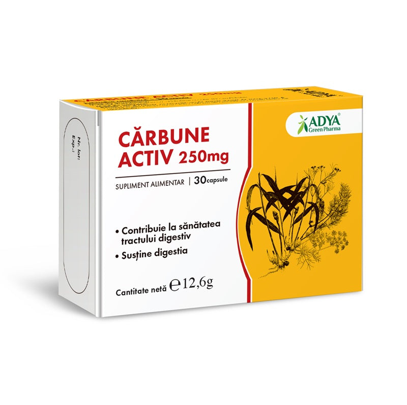 Carbune activ 250mg 30cps - Adya Green Pharma