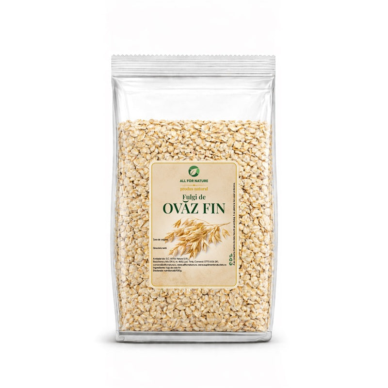 Fulgi fini de ovaz, 500g - All For Nature