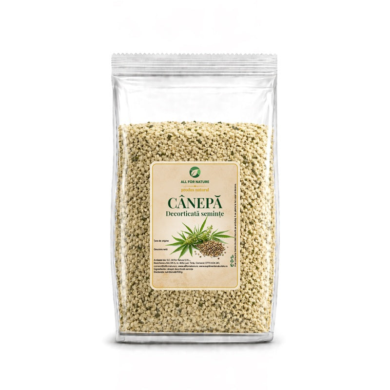 Seminte de canepa decorticate, 300g - All For Nature