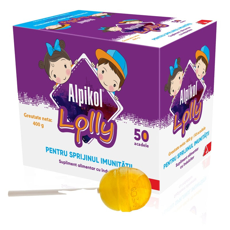 Acadele Alpikol Lolly, 50 bucati - Alpen Pharma