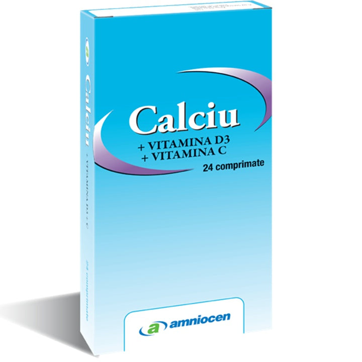 Calciu+vit. d3+vit. c 24cpr - Amniocen