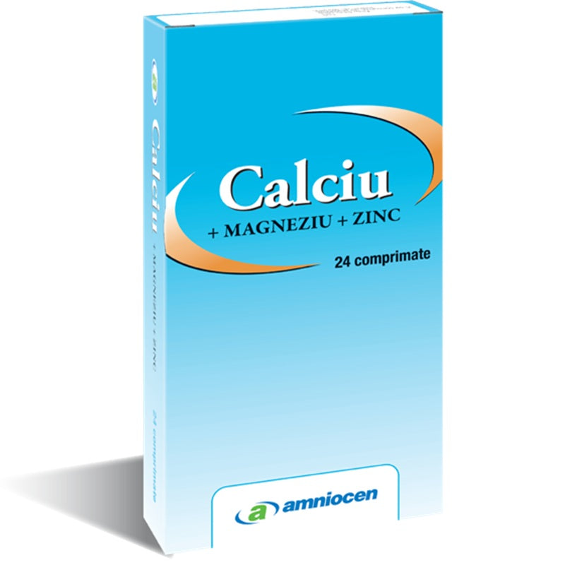 Calciu+magneziu+zinc 24cpr - Amniocen